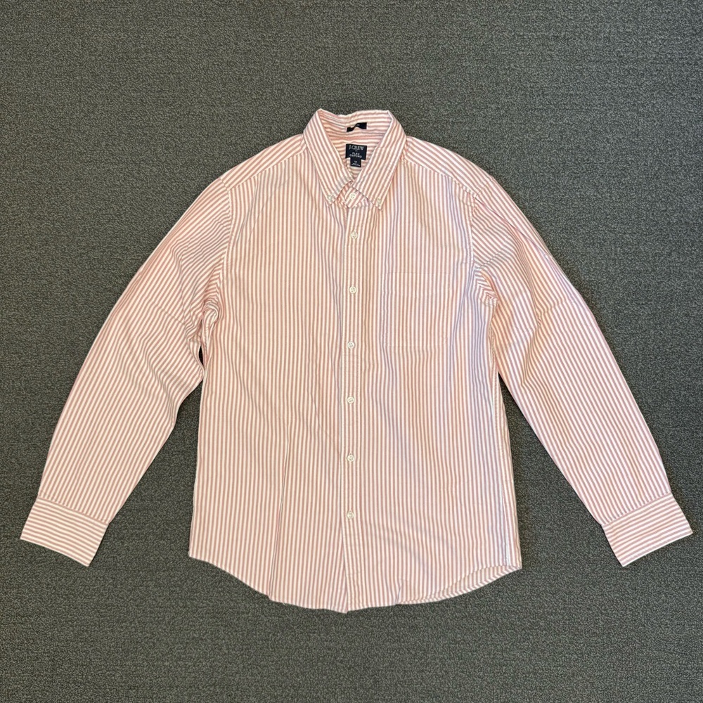 J. Crew Factory Slim Flex Oxford in Red/White Stripe